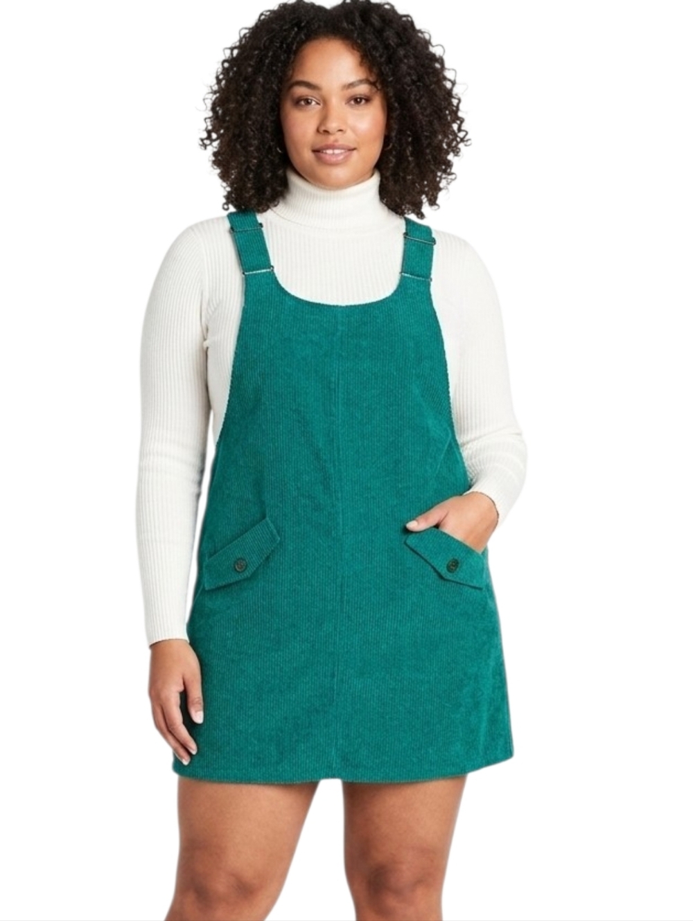 MODCLOTH "Sociable Scholar" Corduroy Jumper - Size 1X
